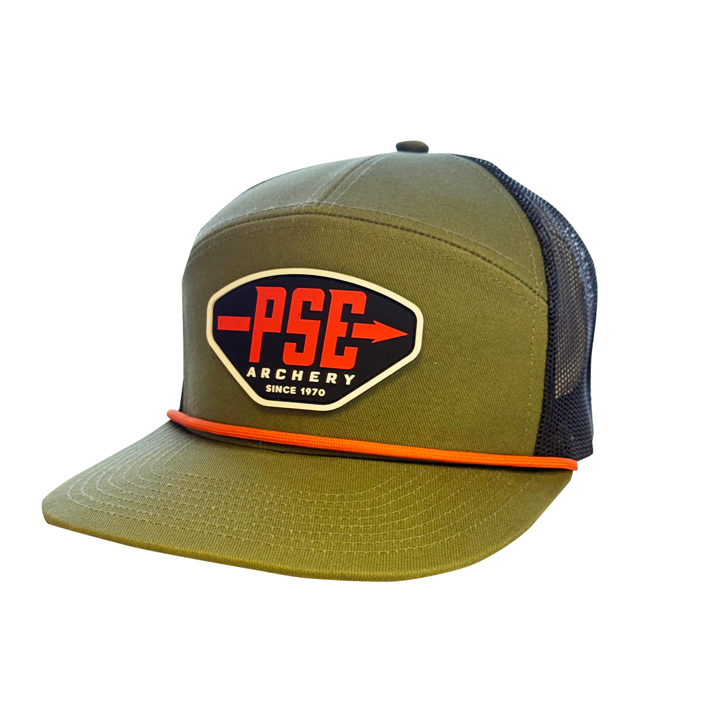 PSE 5 Panel Black and Olive Mesh Cap