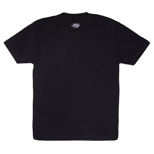 BLACK TEE- PSE LOGO WITH BOW