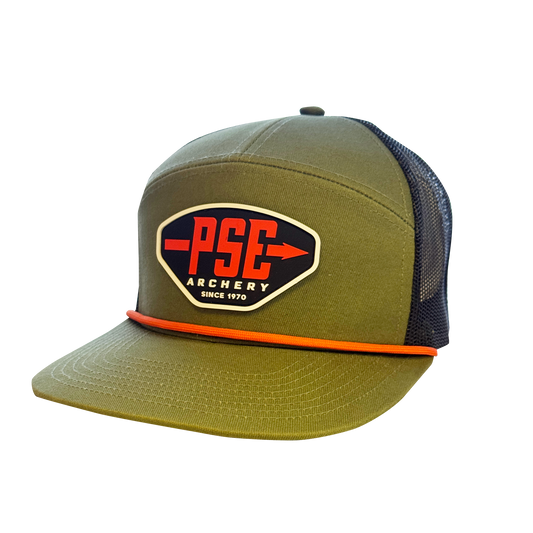 PSE 5 Panel Black and Olive Mesh Cap