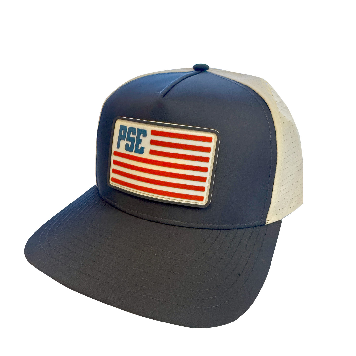 PSE Snap Back Navy, Cream Cap USA Flag