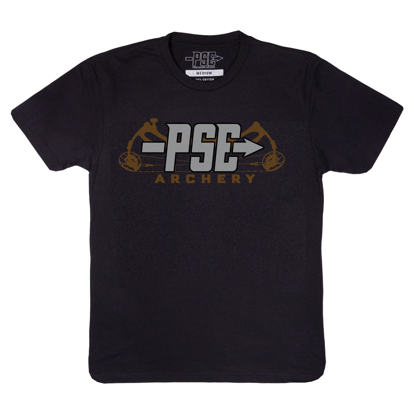 BLACK TEE- PSE LOGO WITH BOW