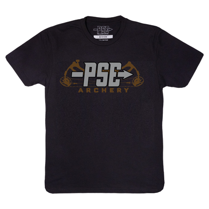 BLACK TEE- PSE LOGO WITH BOW